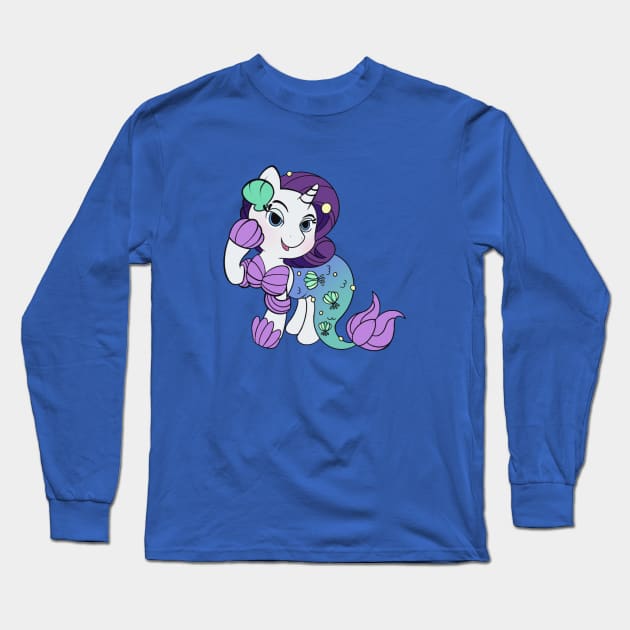 Mermaid Rarity Long Sleeve T-Shirt by AmyNewBlue